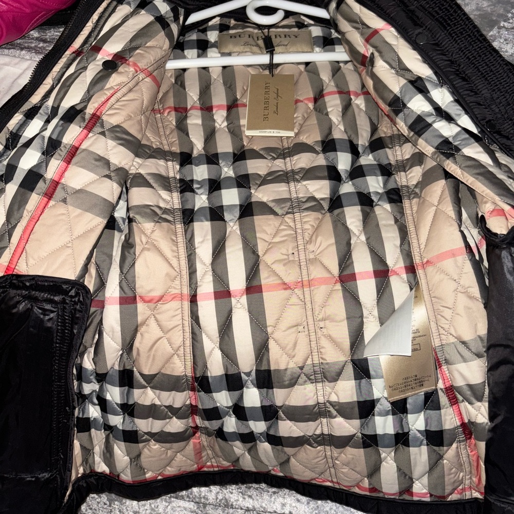 Burberry Black Jacket with Iconic Check Lining